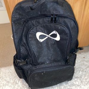 Nfinity Black Sparkly Cheerleading Backpack